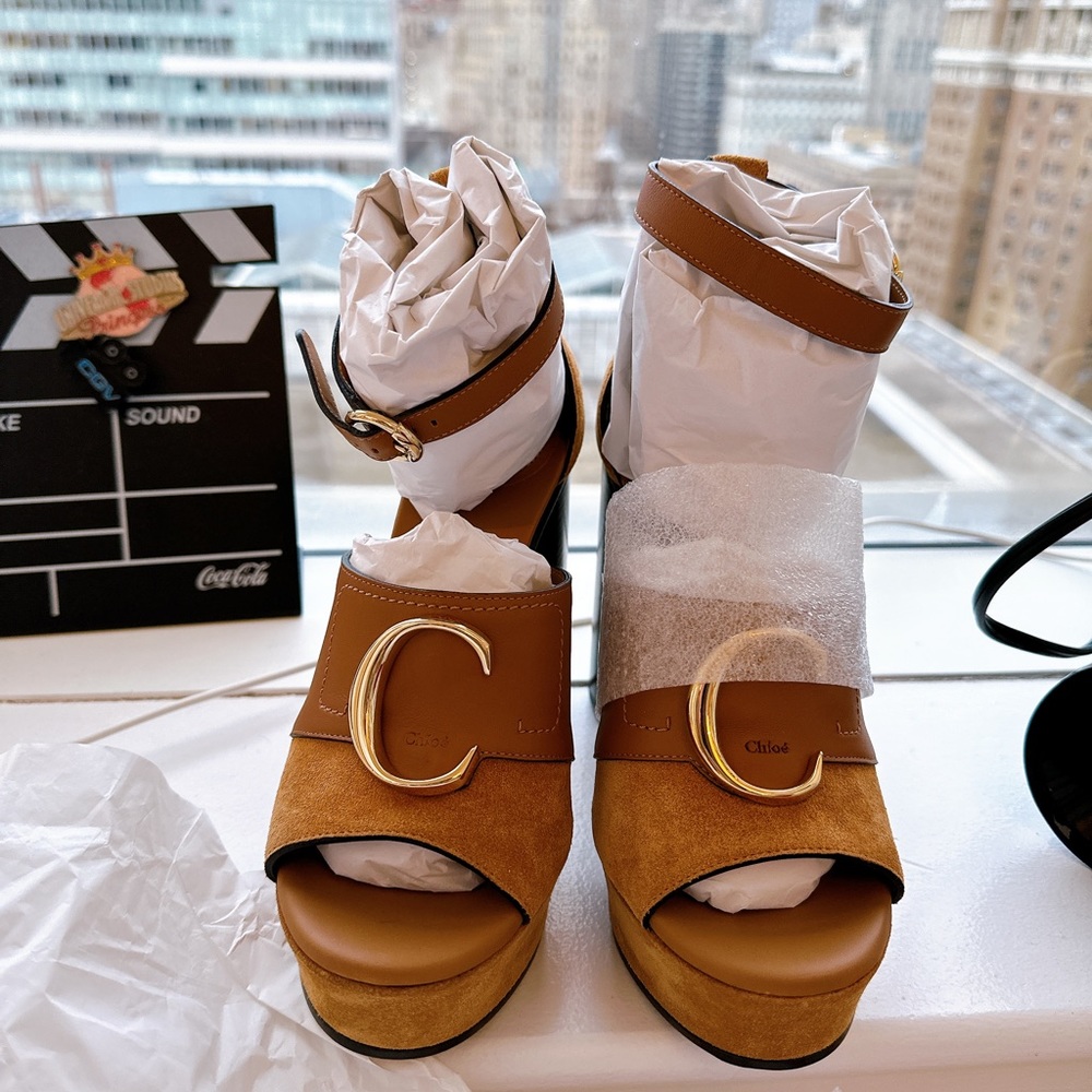 Chloe suede platform heels - Picture 5 of 8